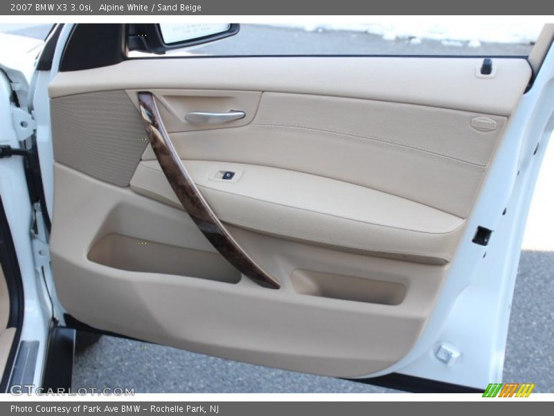 Alpine White / Sand Beige 2007 BMW X3 3.0si