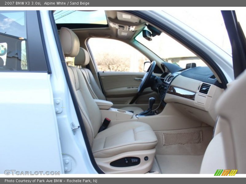 Alpine White / Sand Beige 2007 BMW X3 3.0si