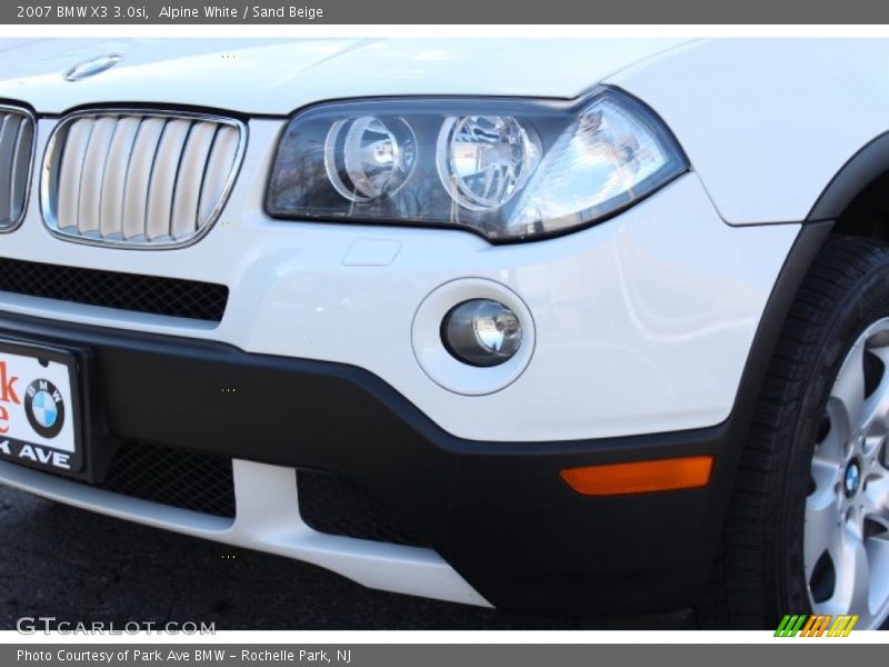 Alpine White / Sand Beige 2007 BMW X3 3.0si