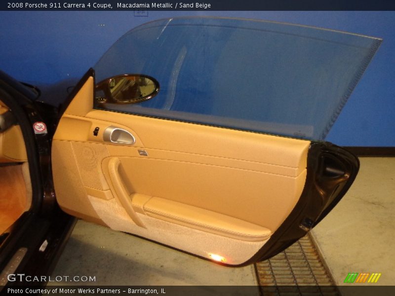 Macadamia Metallic / Sand Beige 2008 Porsche 911 Carrera 4 Coupe