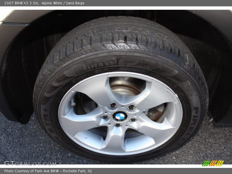 Alpine White / Sand Beige 2007 BMW X3 3.0si