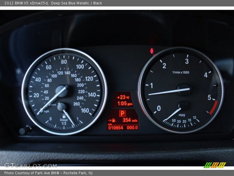 Deep Sea Blue Metallic / Black 2012 BMW X5 xDrive35d