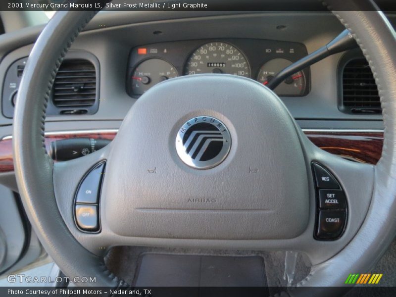 Silver Frost Metallic / Light Graphite 2001 Mercury Grand Marquis LS