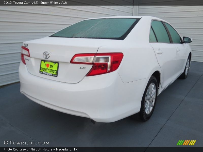 Super White / Ash 2012 Toyota Camry LE
