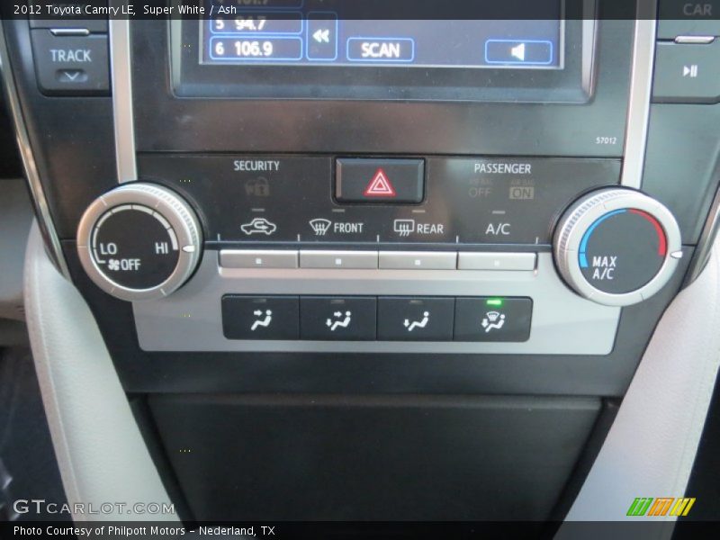 Super White / Ash 2012 Toyota Camry LE
