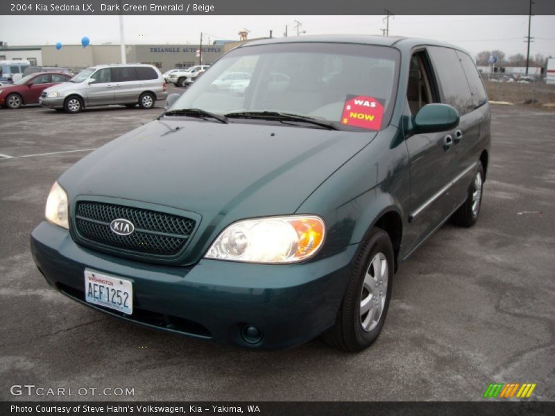 Dark Green Emerald / Beige 2004 Kia Sedona LX