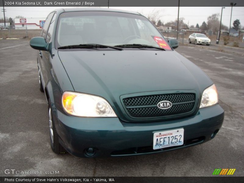 Dark Green Emerald / Beige 2004 Kia Sedona LX