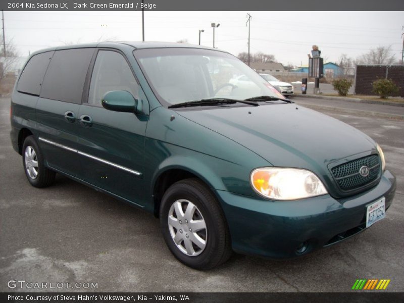 Dark Green Emerald / Beige 2004 Kia Sedona LX
