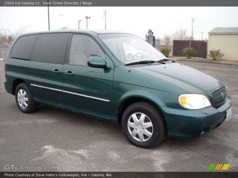 Dark Green Emerald / Beige 2004 Kia Sedona LX