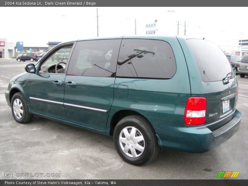 Dark Green Emerald / Beige 2004 Kia Sedona LX