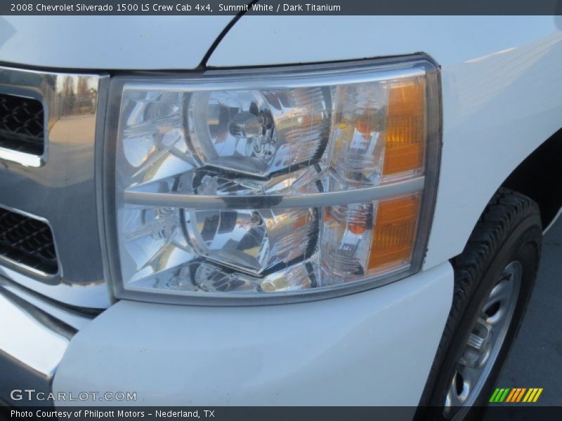 Summit White / Dark Titanium 2008 Chevrolet Silverado 1500 LS Crew Cab 4x4