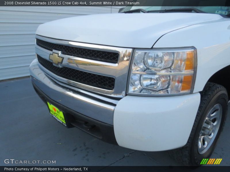 Summit White / Dark Titanium 2008 Chevrolet Silverado 1500 LS Crew Cab 4x4