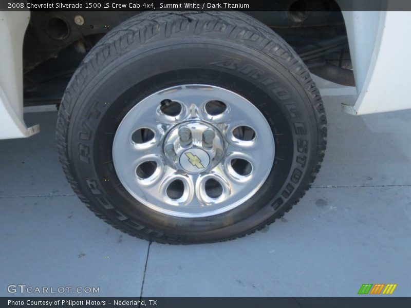 Summit White / Dark Titanium 2008 Chevrolet Silverado 1500 LS Crew Cab 4x4