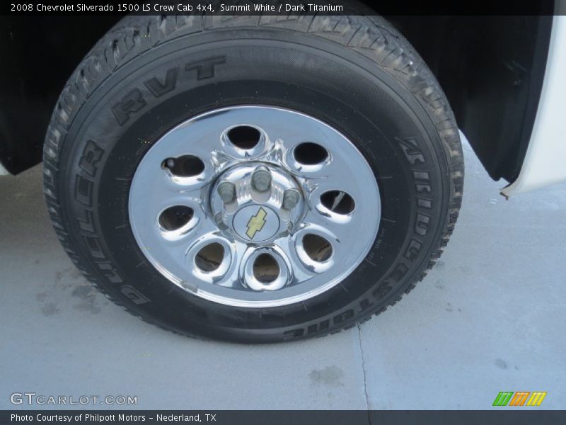 Summit White / Dark Titanium 2008 Chevrolet Silverado 1500 LS Crew Cab 4x4