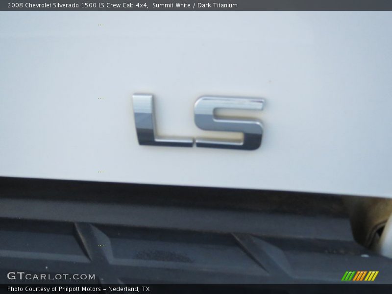 Summit White / Dark Titanium 2008 Chevrolet Silverado 1500 LS Crew Cab 4x4