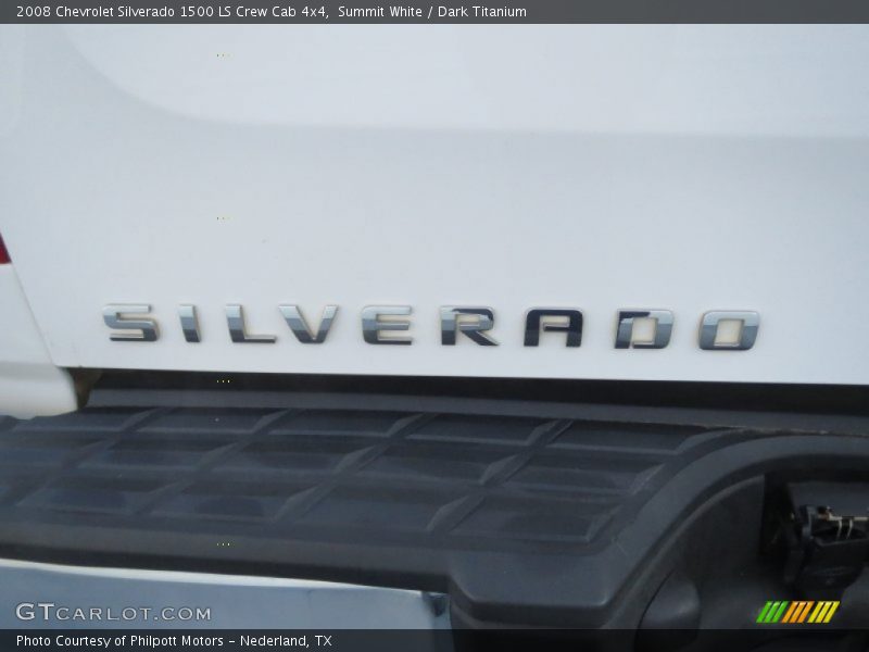 Summit White / Dark Titanium 2008 Chevrolet Silverado 1500 LS Crew Cab 4x4