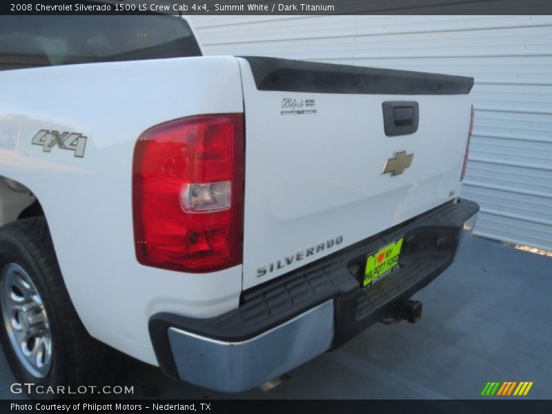 Summit White / Dark Titanium 2008 Chevrolet Silverado 1500 LS Crew Cab 4x4