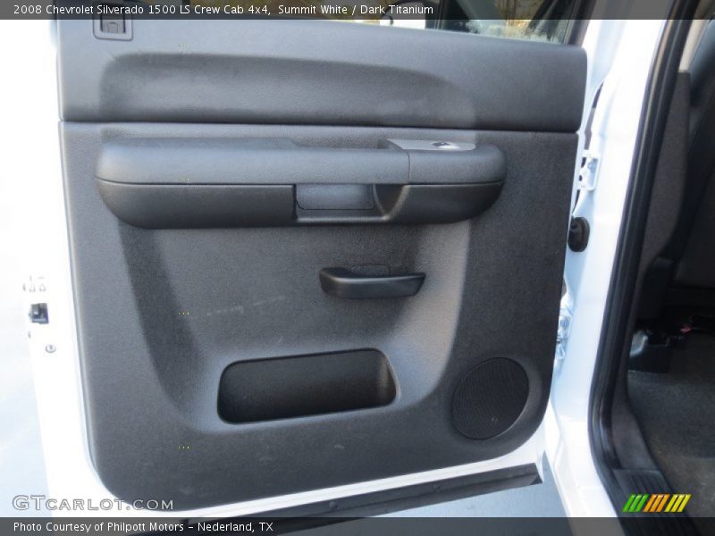 Summit White / Dark Titanium 2008 Chevrolet Silverado 1500 LS Crew Cab 4x4