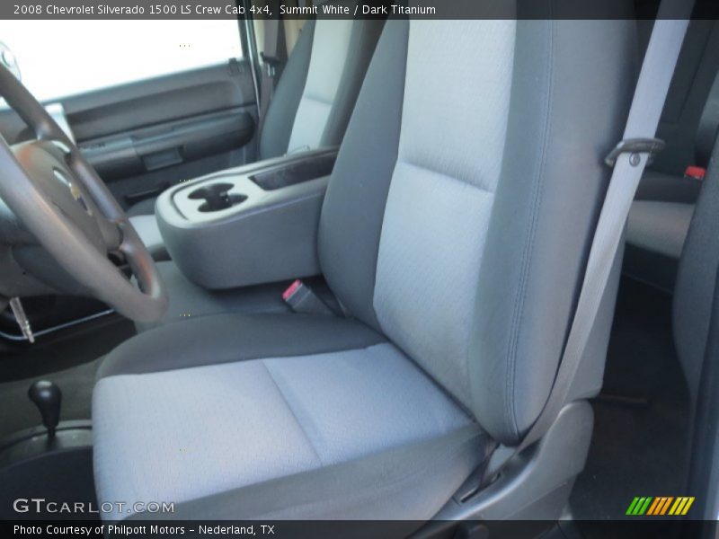 Summit White / Dark Titanium 2008 Chevrolet Silverado 1500 LS Crew Cab 4x4