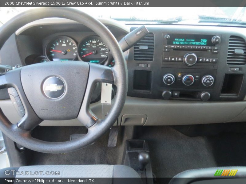 Summit White / Dark Titanium 2008 Chevrolet Silverado 1500 LS Crew Cab 4x4