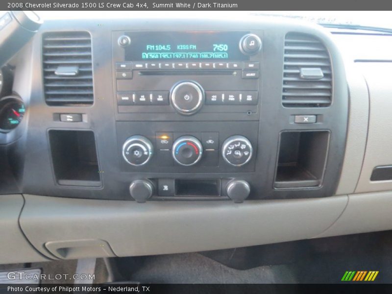 Summit White / Dark Titanium 2008 Chevrolet Silverado 1500 LS Crew Cab 4x4
