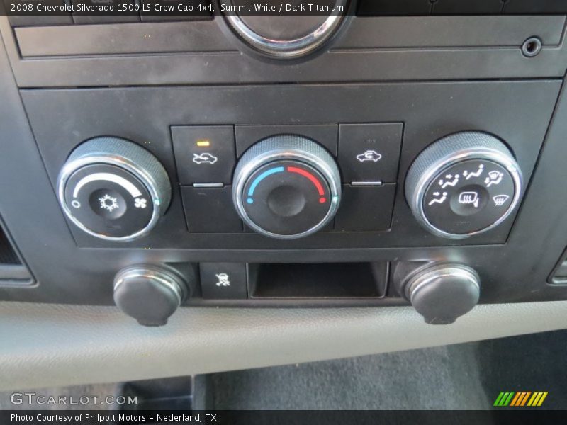 Summit White / Dark Titanium 2008 Chevrolet Silverado 1500 LS Crew Cab 4x4