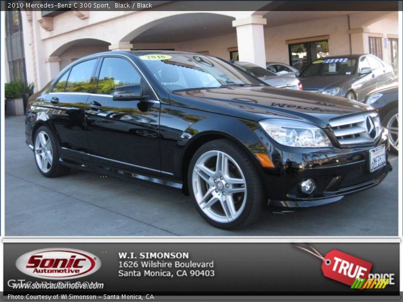 Black / Black 2010 Mercedes-Benz C 300 Sport