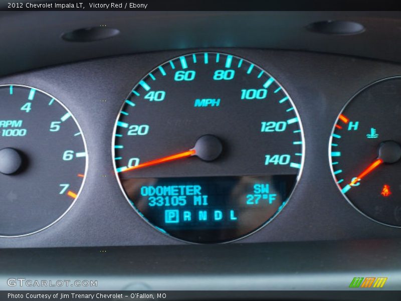 Victory Red / Ebony 2012 Chevrolet Impala LT