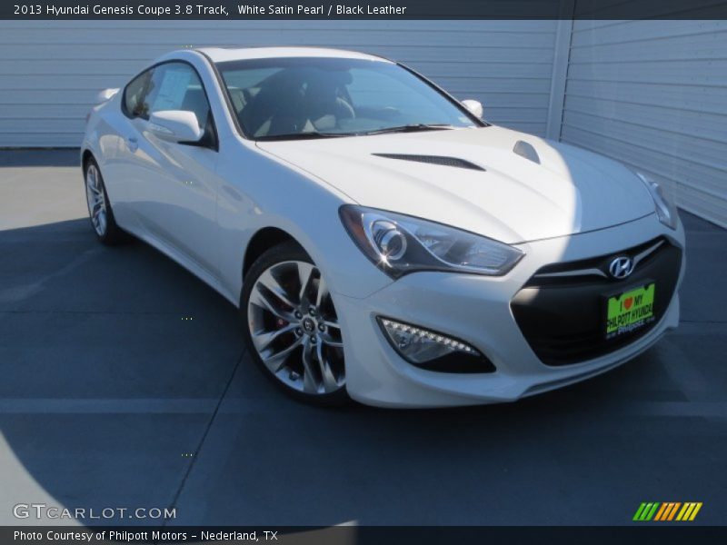 White Satin Pearl / Black Leather 2013 Hyundai Genesis Coupe 3.8 Track