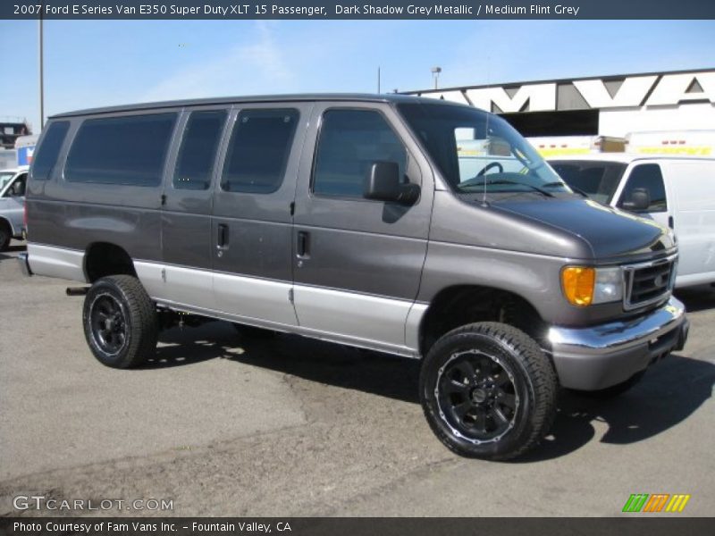 Dark Shadow Grey Metallic / Medium Flint Grey 2007 Ford E Series Van E350 Super Duty XLT 15 Passenger