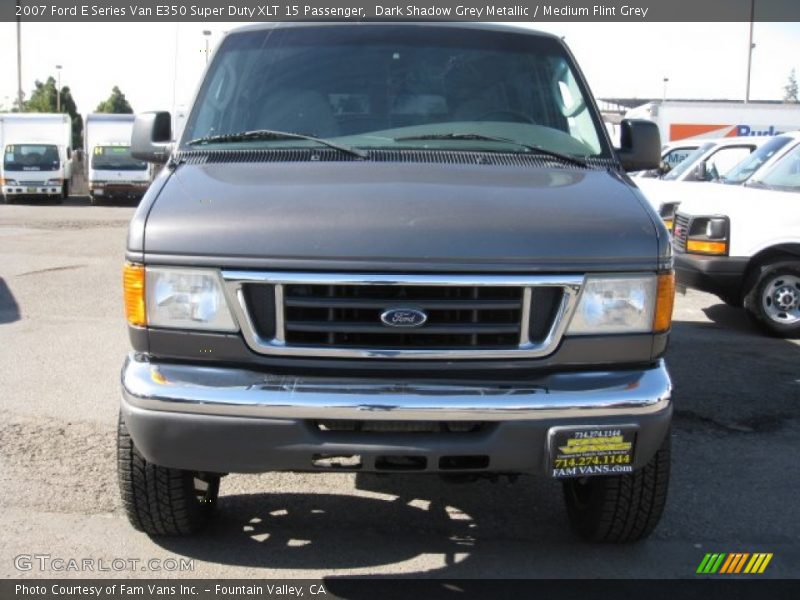 Dark Shadow Grey Metallic / Medium Flint Grey 2007 Ford E Series Van E350 Super Duty XLT 15 Passenger