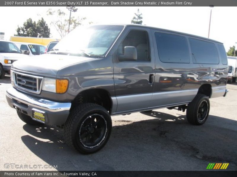 Dark Shadow Grey Metallic / Medium Flint Grey 2007 Ford E Series Van E350 Super Duty XLT 15 Passenger