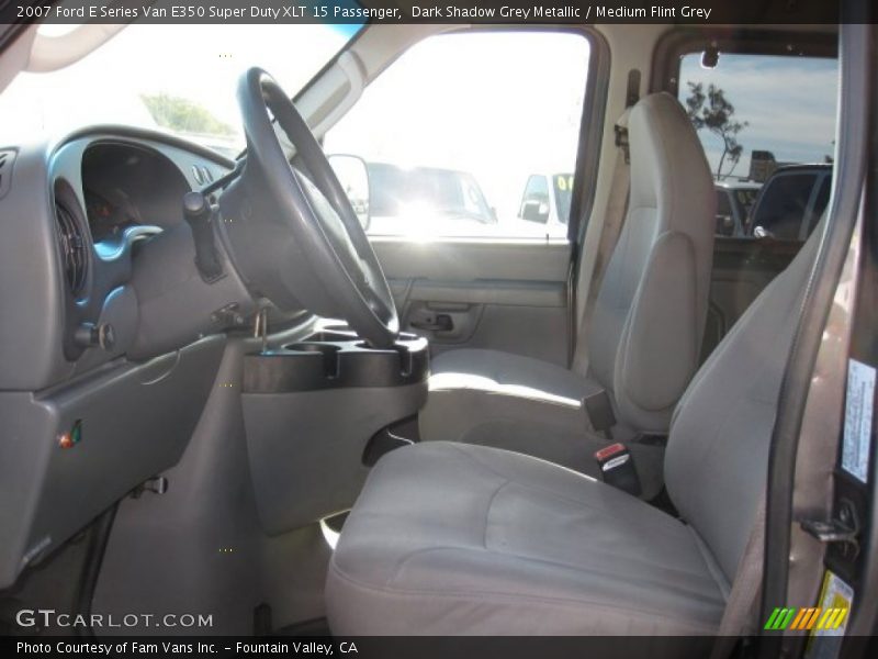 Dark Shadow Grey Metallic / Medium Flint Grey 2007 Ford E Series Van E350 Super Duty XLT 15 Passenger