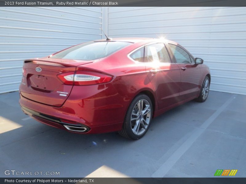 Ruby Red Metallic / Charcoal Black 2013 Ford Fusion Titanium