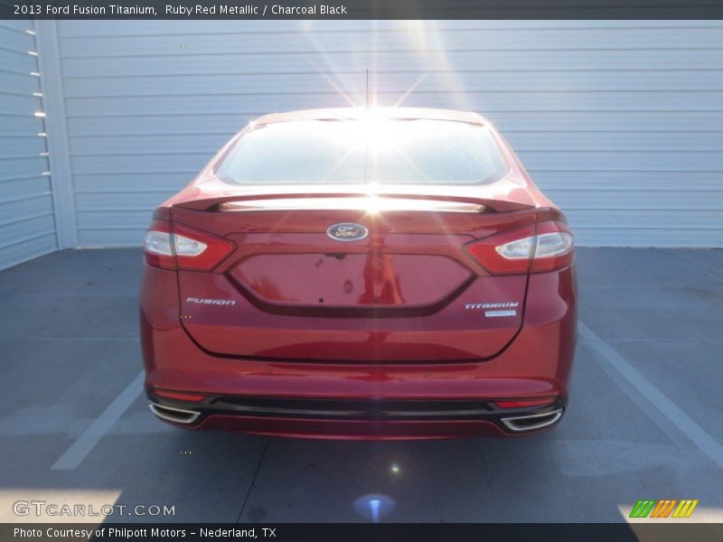 Ruby Red Metallic / Charcoal Black 2013 Ford Fusion Titanium