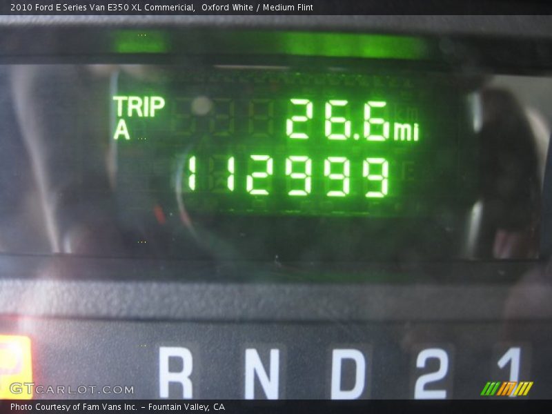 Oxford White / Medium Flint 2010 Ford E Series Van E350 XL Commericial