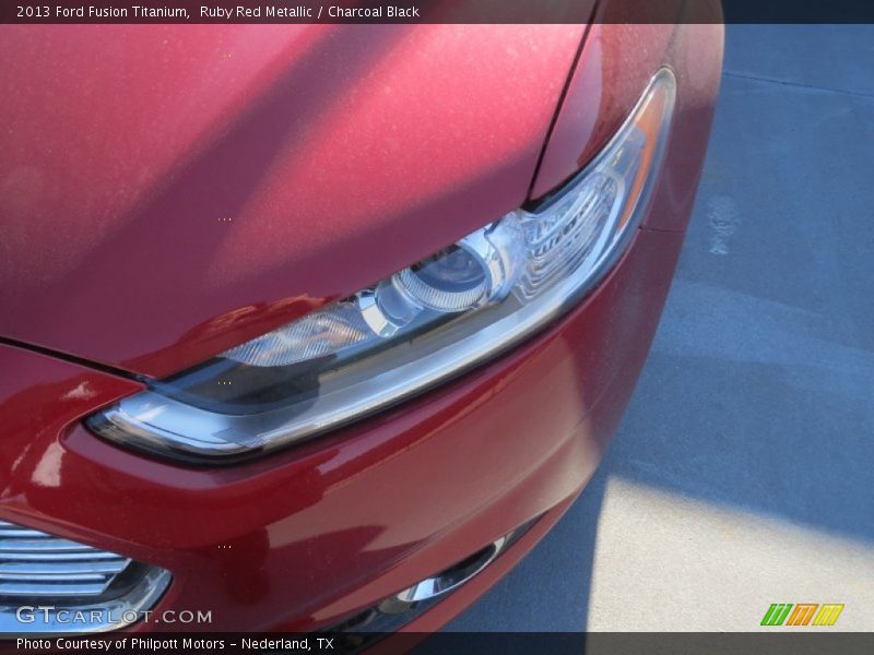 Ruby Red Metallic / Charcoal Black 2013 Ford Fusion Titanium