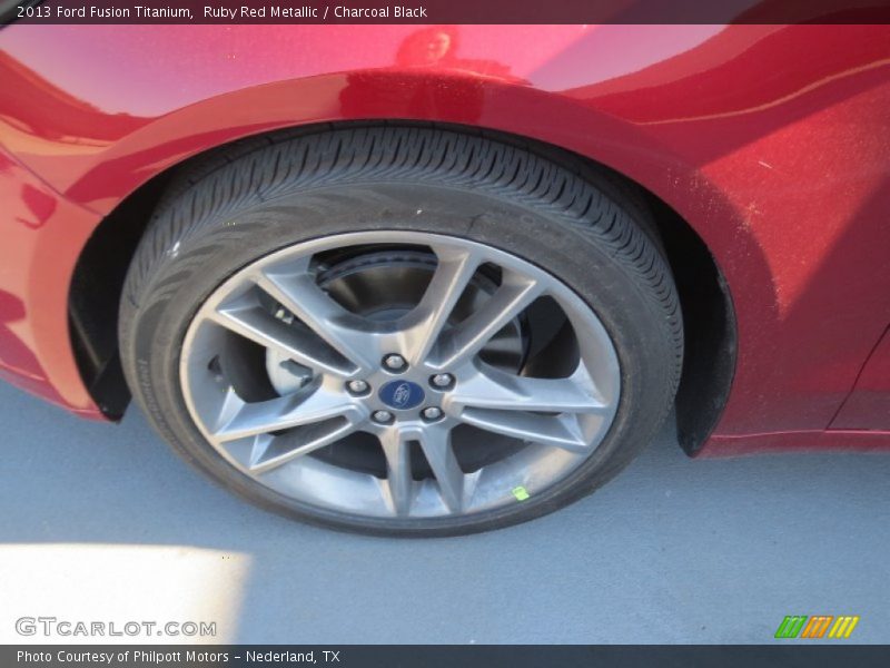 Ruby Red Metallic / Charcoal Black 2013 Ford Fusion Titanium