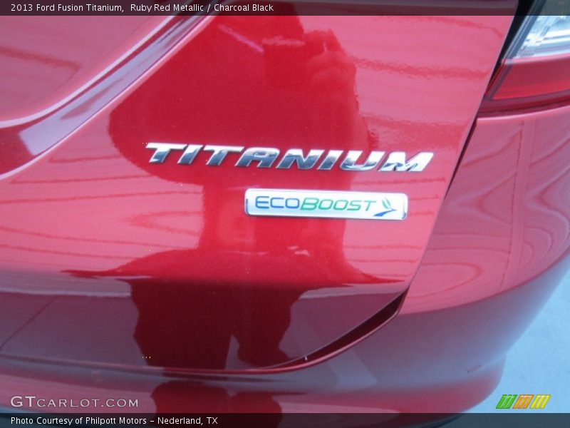 Ruby Red Metallic / Charcoal Black 2013 Ford Fusion Titanium