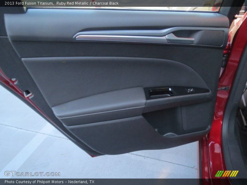 Ruby Red Metallic / Charcoal Black 2013 Ford Fusion Titanium