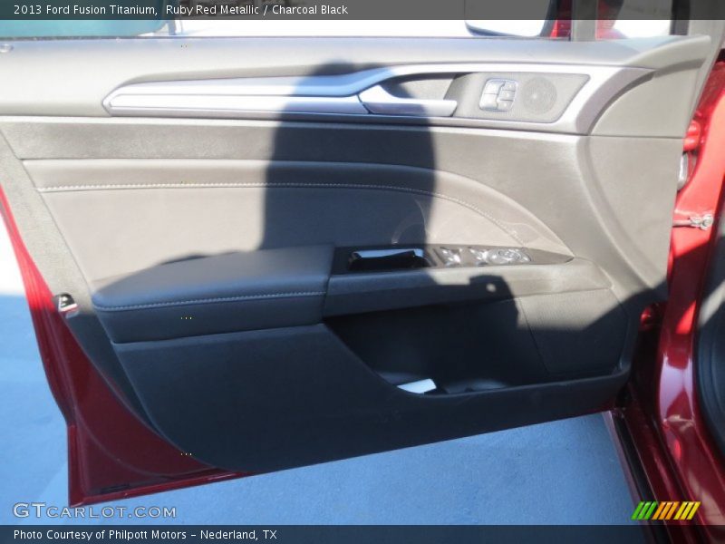 Ruby Red Metallic / Charcoal Black 2013 Ford Fusion Titanium
