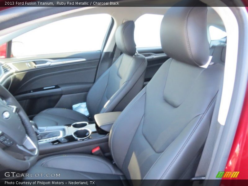 Ruby Red Metallic / Charcoal Black 2013 Ford Fusion Titanium
