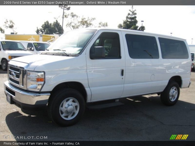 Oxford White / Medium Flint 2009 Ford E Series Van E350 Super Duty XLT Passenger