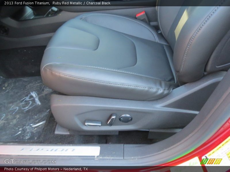 Ruby Red Metallic / Charcoal Black 2013 Ford Fusion Titanium