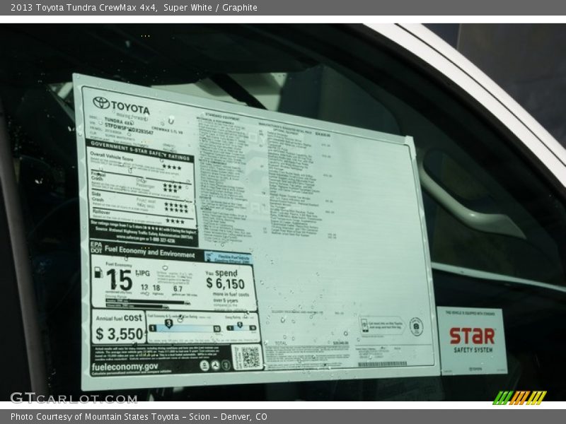 Super White / Graphite 2013 Toyota Tundra CrewMax 4x4