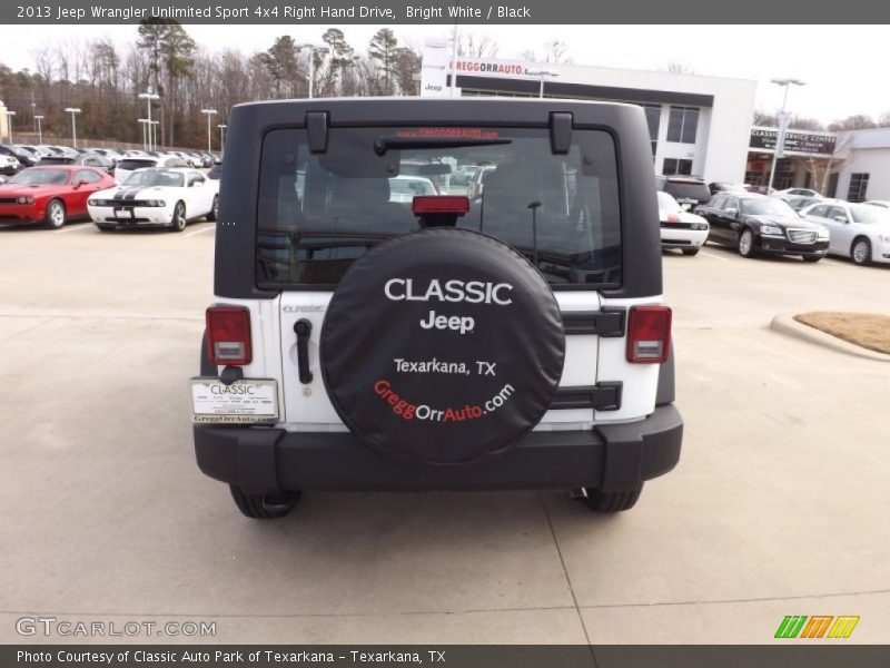 Bright White / Black 2013 Jeep Wrangler Unlimited Sport 4x4 Right Hand Drive