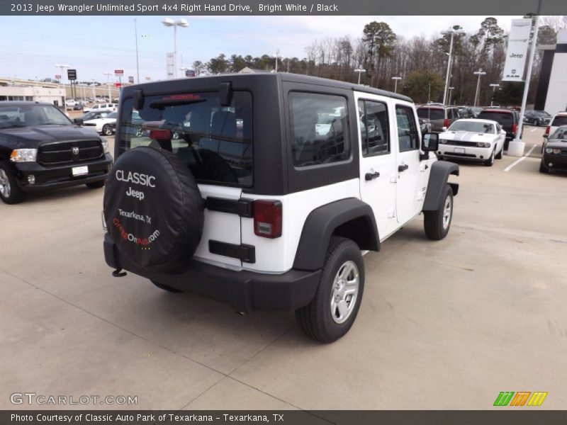 Bright White / Black 2013 Jeep Wrangler Unlimited Sport 4x4 Right Hand Drive