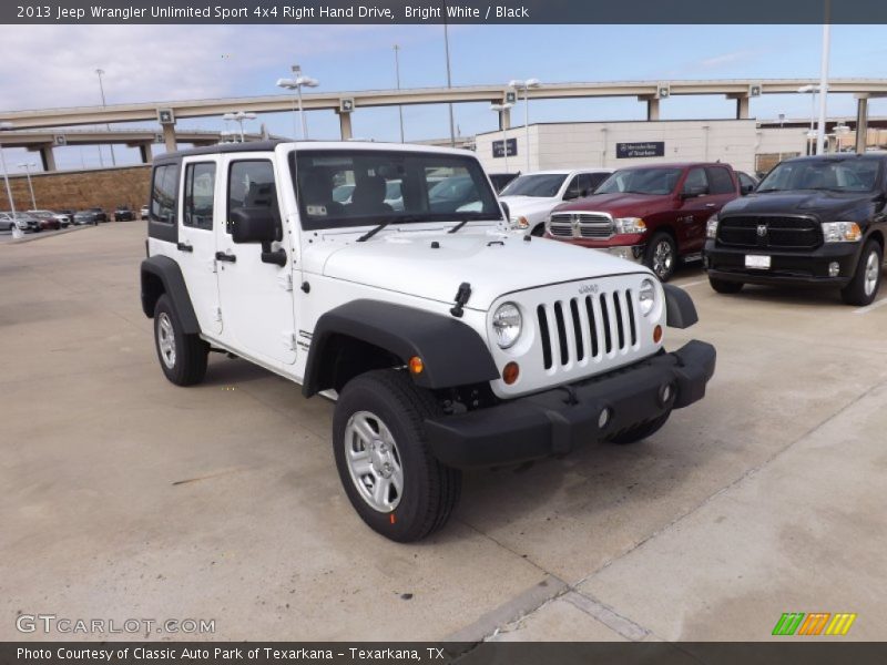 Front 3/4 View of 2013 Wrangler Unlimited Sport 4x4 Right Hand Drive