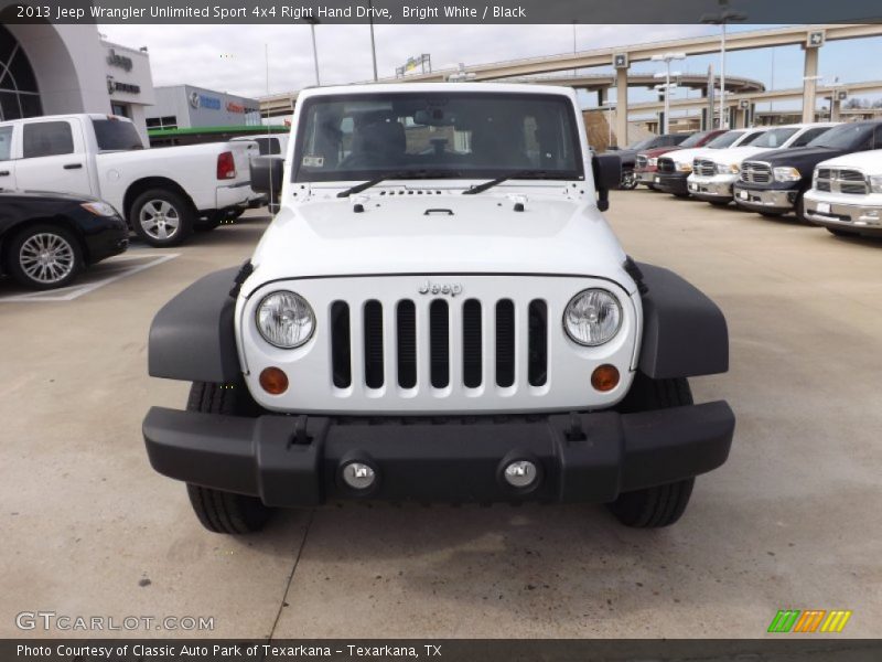 Bright White / Black 2013 Jeep Wrangler Unlimited Sport 4x4 Right Hand Drive