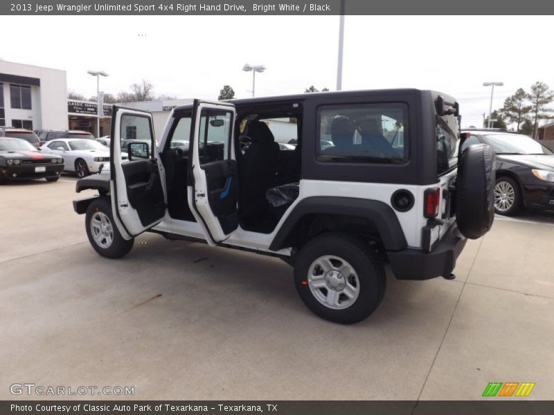 Bright White / Black 2013 Jeep Wrangler Unlimited Sport 4x4 Right Hand Drive